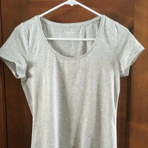 Lands End Women's Shaped Fit Grey XS T Shirt